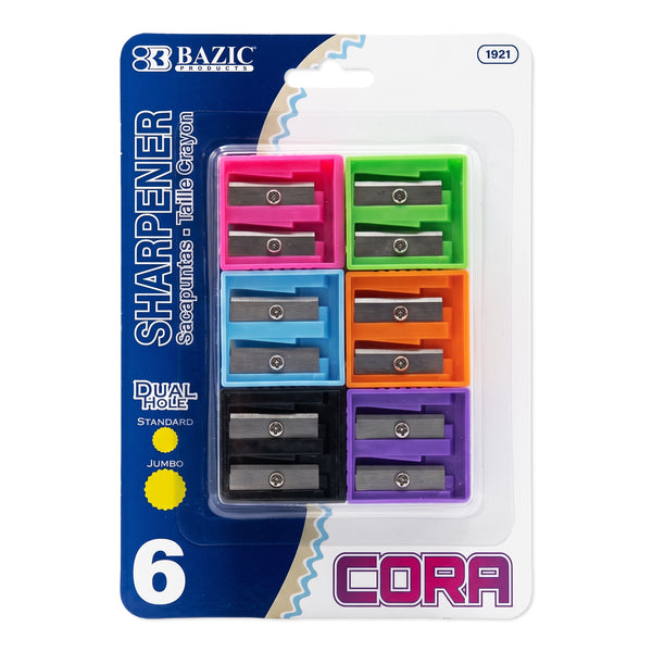 Cora Dual Hole Square Sharpener (6/Pack)
