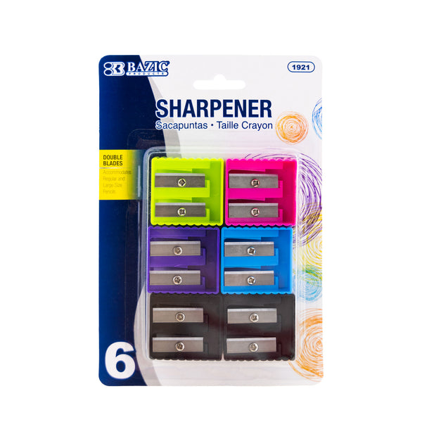 Cora Dual Hole Square Sharpener (6/Pack)