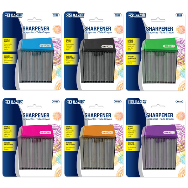 Harper Dual Hole Square Sharpener w/ Receptacle