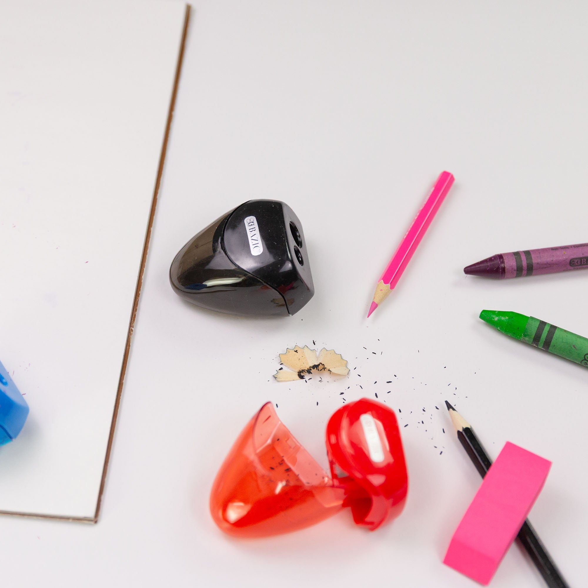 BAZIC Kara Dual Hole Sharpener w/ Triangle Receptacle (2/Pack