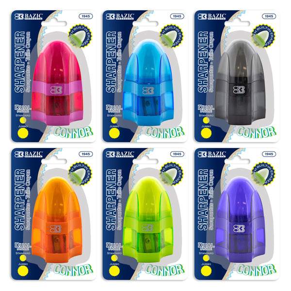 Connor Dual Hole Sharpener w/ Receptacle + Eraser