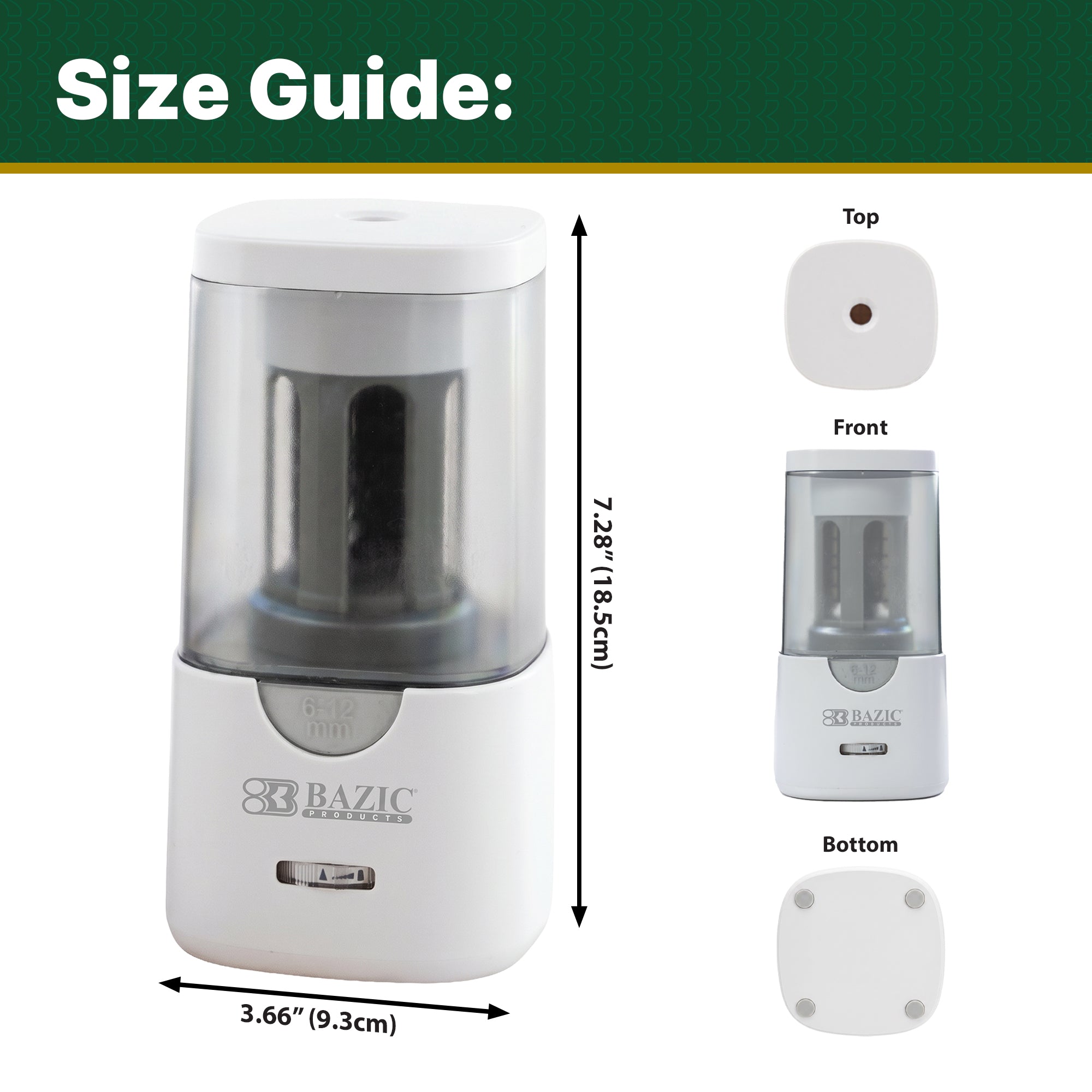 Electric Pencil Sharpener for Standard/Jumbo Pencil (6-12mm Pencil)