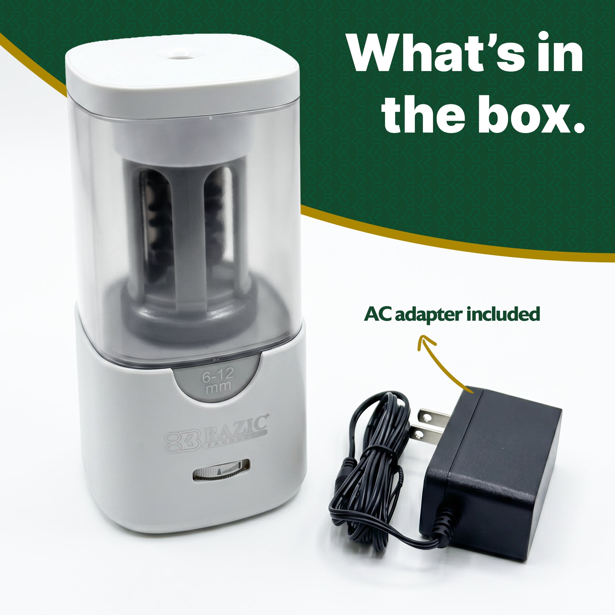 Electric Pencil Sharpener for Standard/Jumbo Pencil (6-12mm Pencil)
