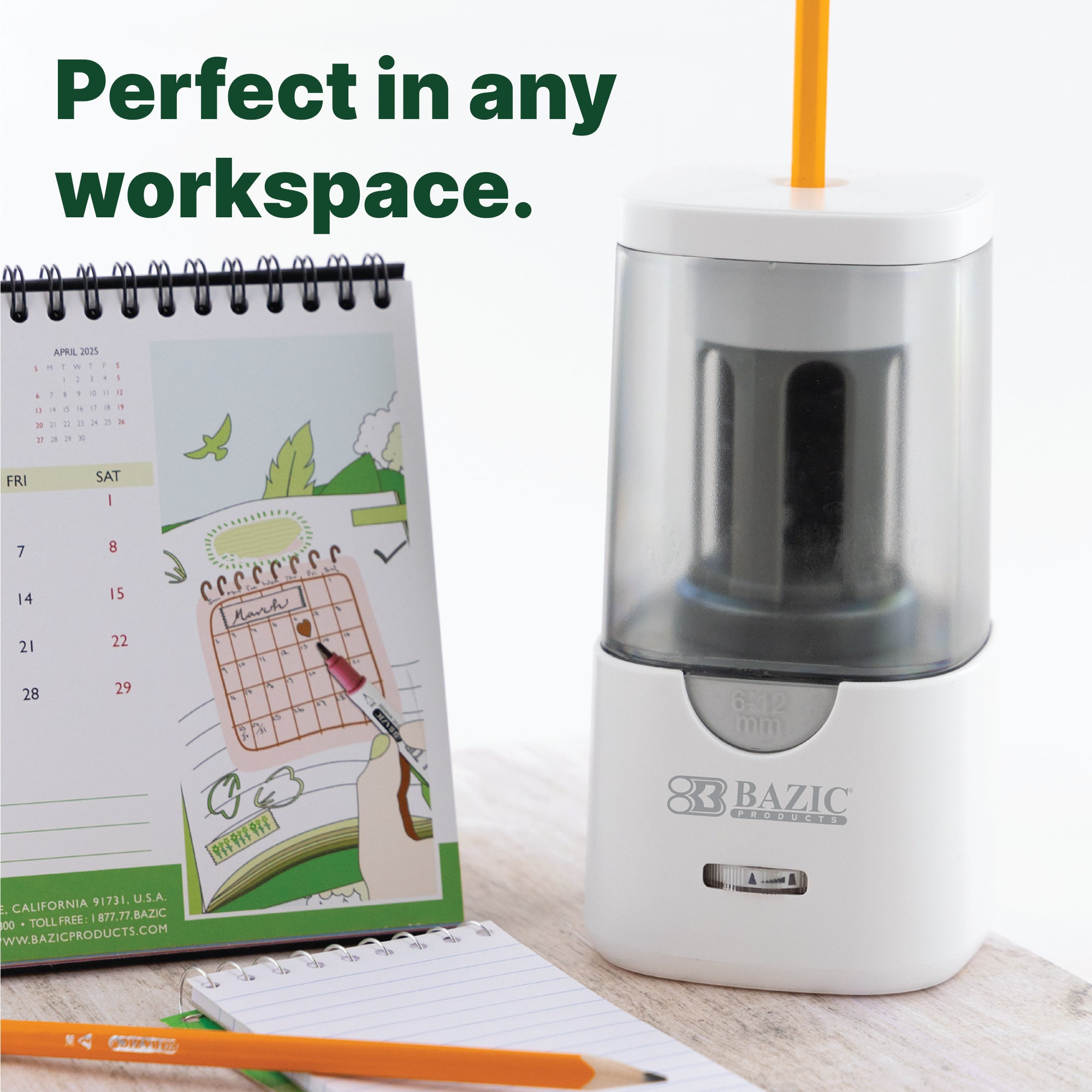 Electric Pencil Sharpener for Standard/Jumbo Pencil (6-12mm Pencil)