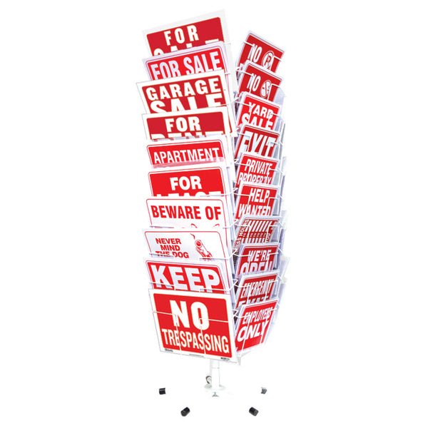 9" x 12" & 12" X 16" Sign 40-Slots Spinning Rack