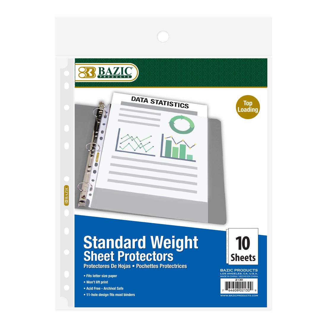 Standard Weight Top Loading Sheet Protectors (10/Pack)