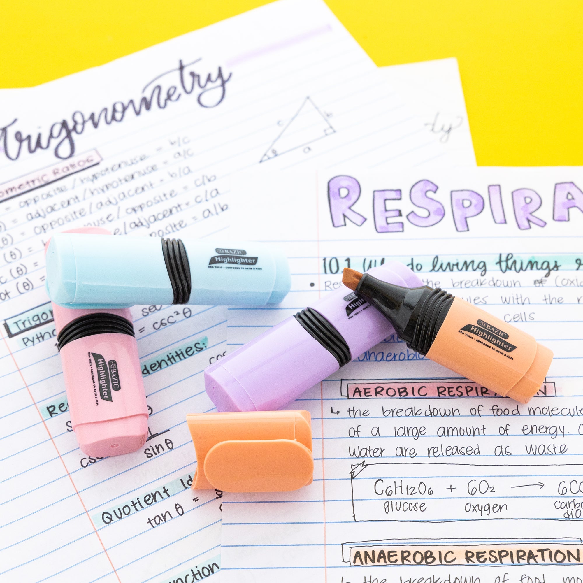 Desk Style Pastel Mini Highlighters (4/Pack)