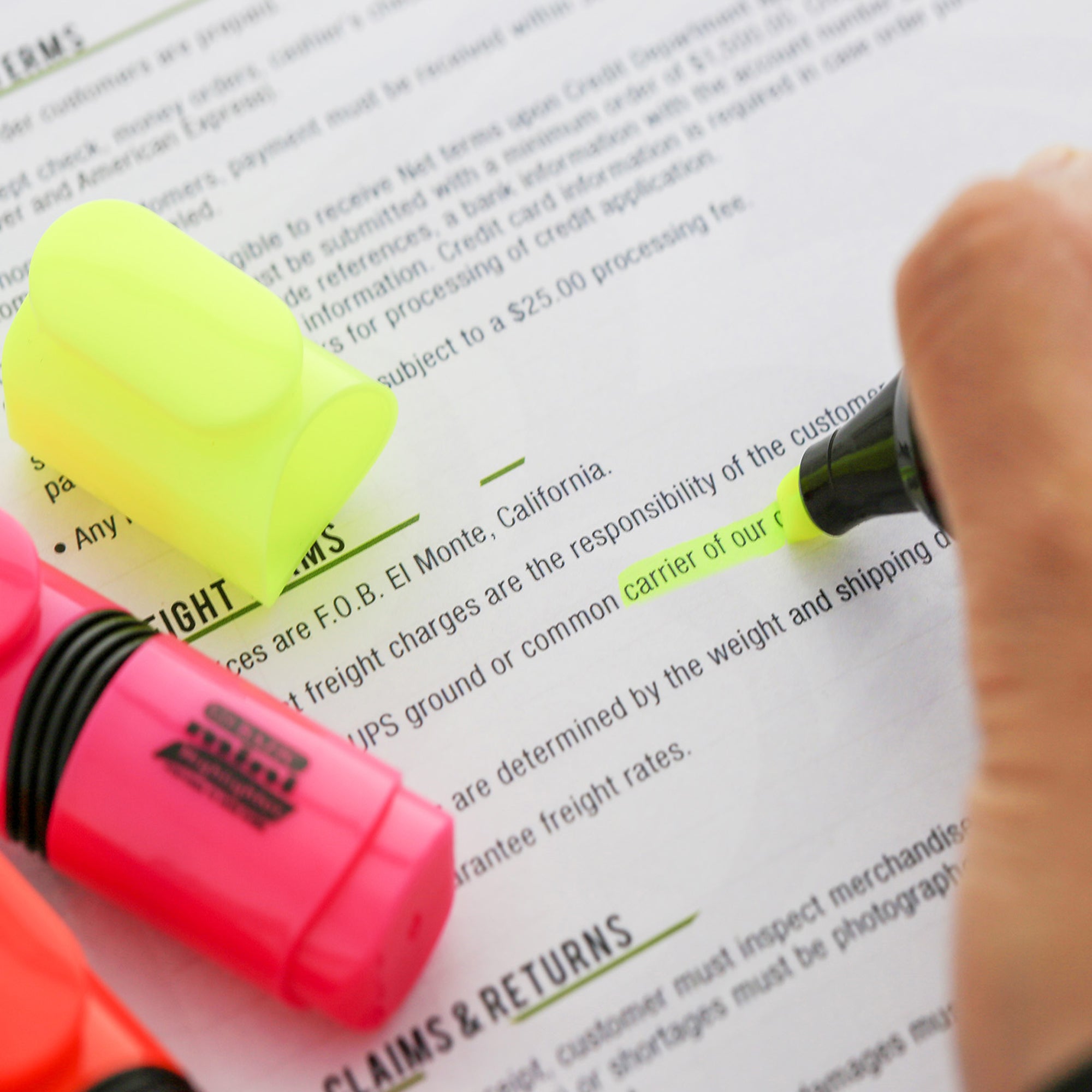 Desk Style Fluorescent Highlighters Mini Asst Color (4/Pack)