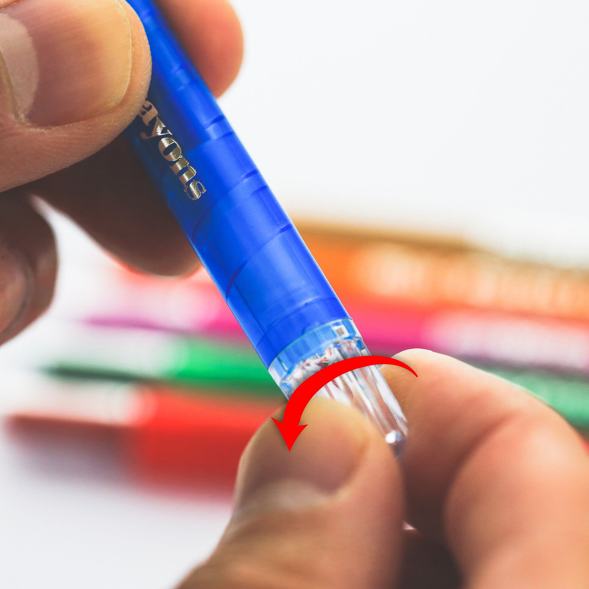 10 Color Mini Twist-Up Propelling Crayons