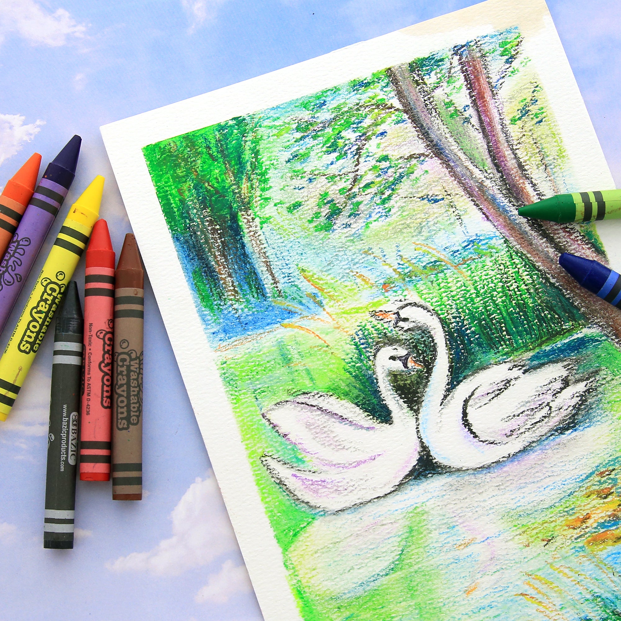 Premium Washable Jumbo Crayons  8 Color