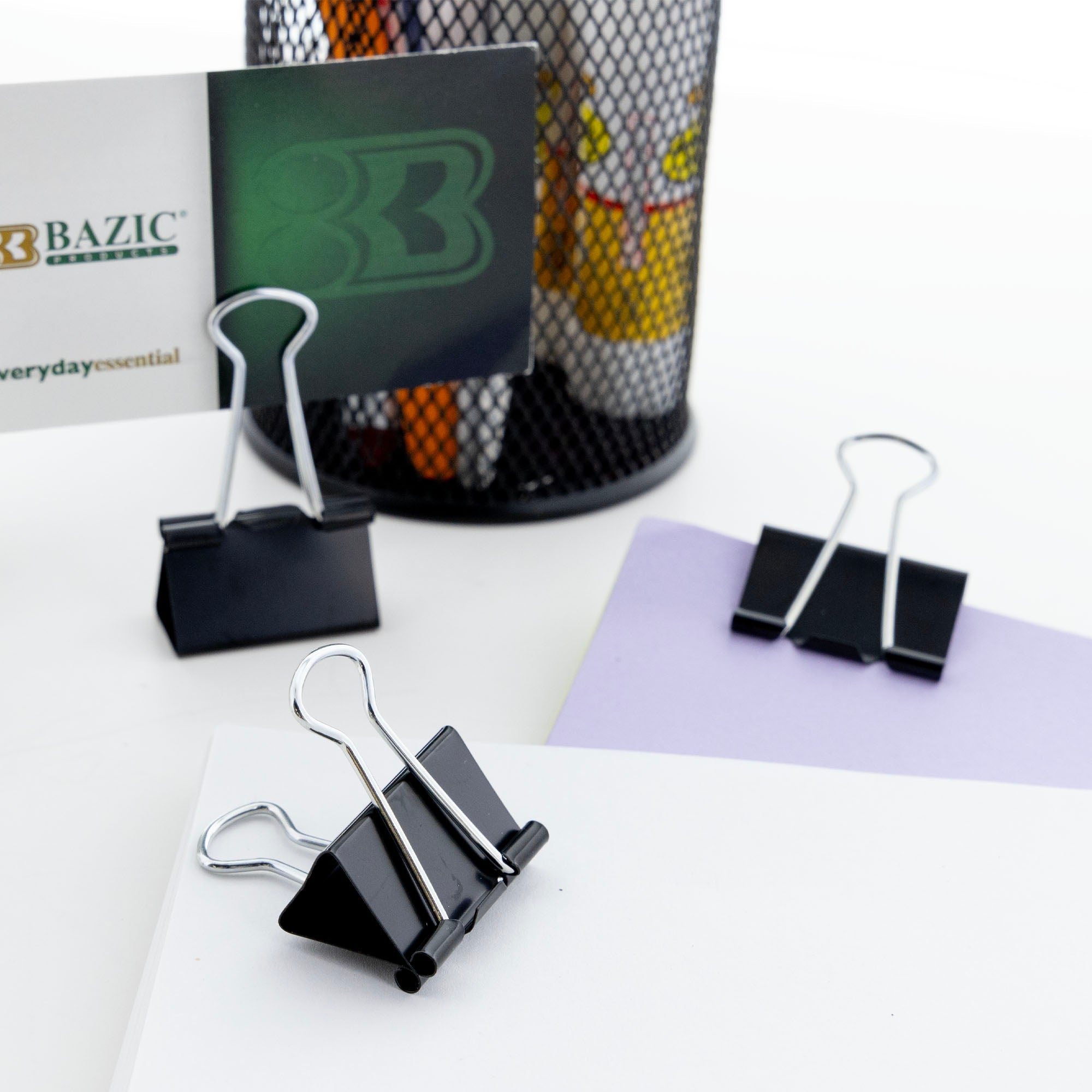 Medium 1 -1/4 (32mm) Black Binder Clip (12/Pack)
