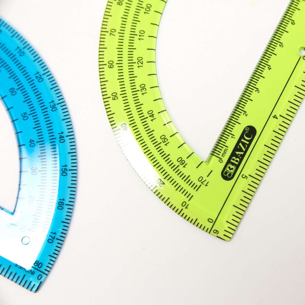 Semicircular 6&quot; Protractor Assorted Color