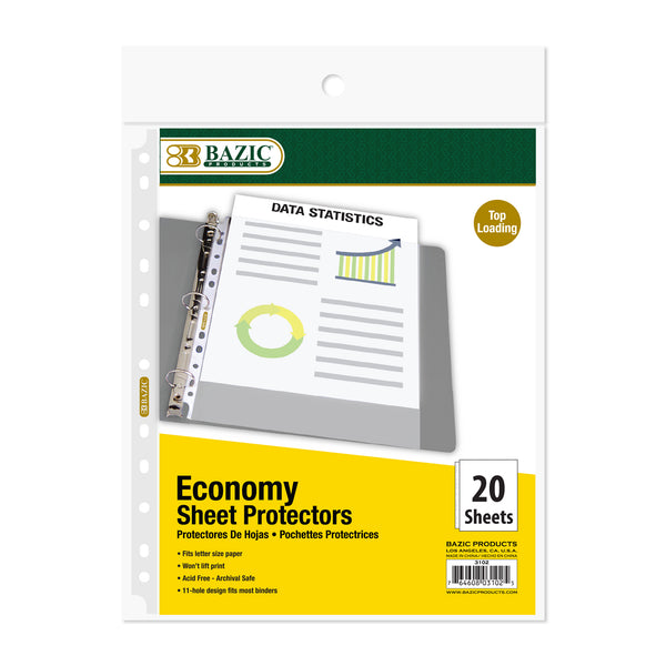 Economy Weight Top Loading Sheet Protectors (20/Pack)