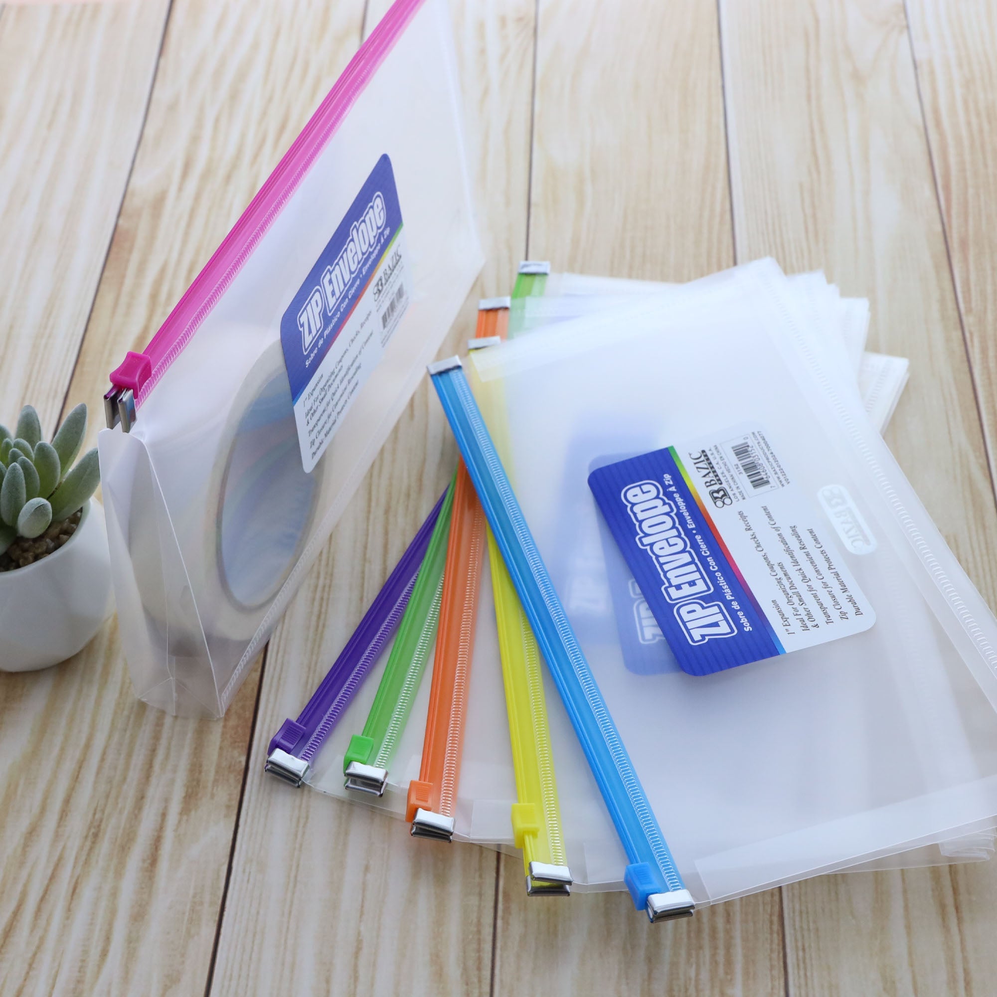 Zip Envelop Coupon/Check Size - Clear