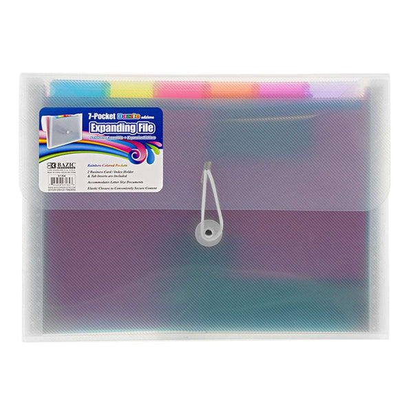 Rainbow 7-Pocket A4/Letter Size Poly Expanding File