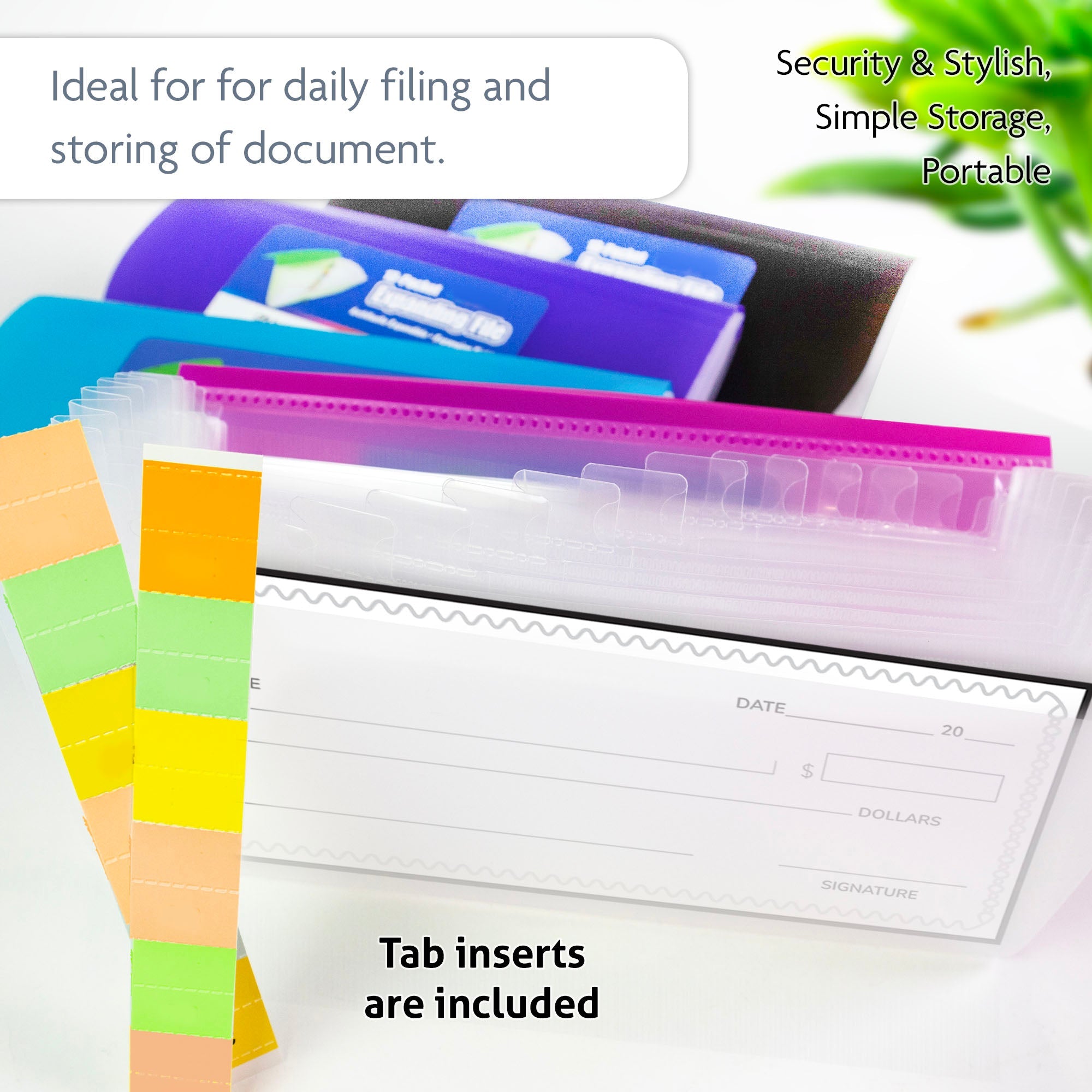 BAZIC 13-Pocket Check Size Poly Expanding File – BAZIC Products