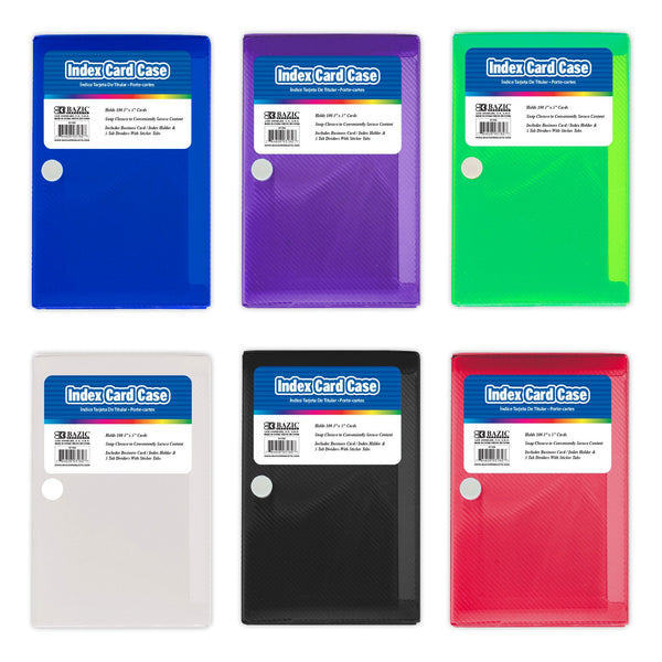 3" X 5" Index Card Case w/ 5-Tab Divider