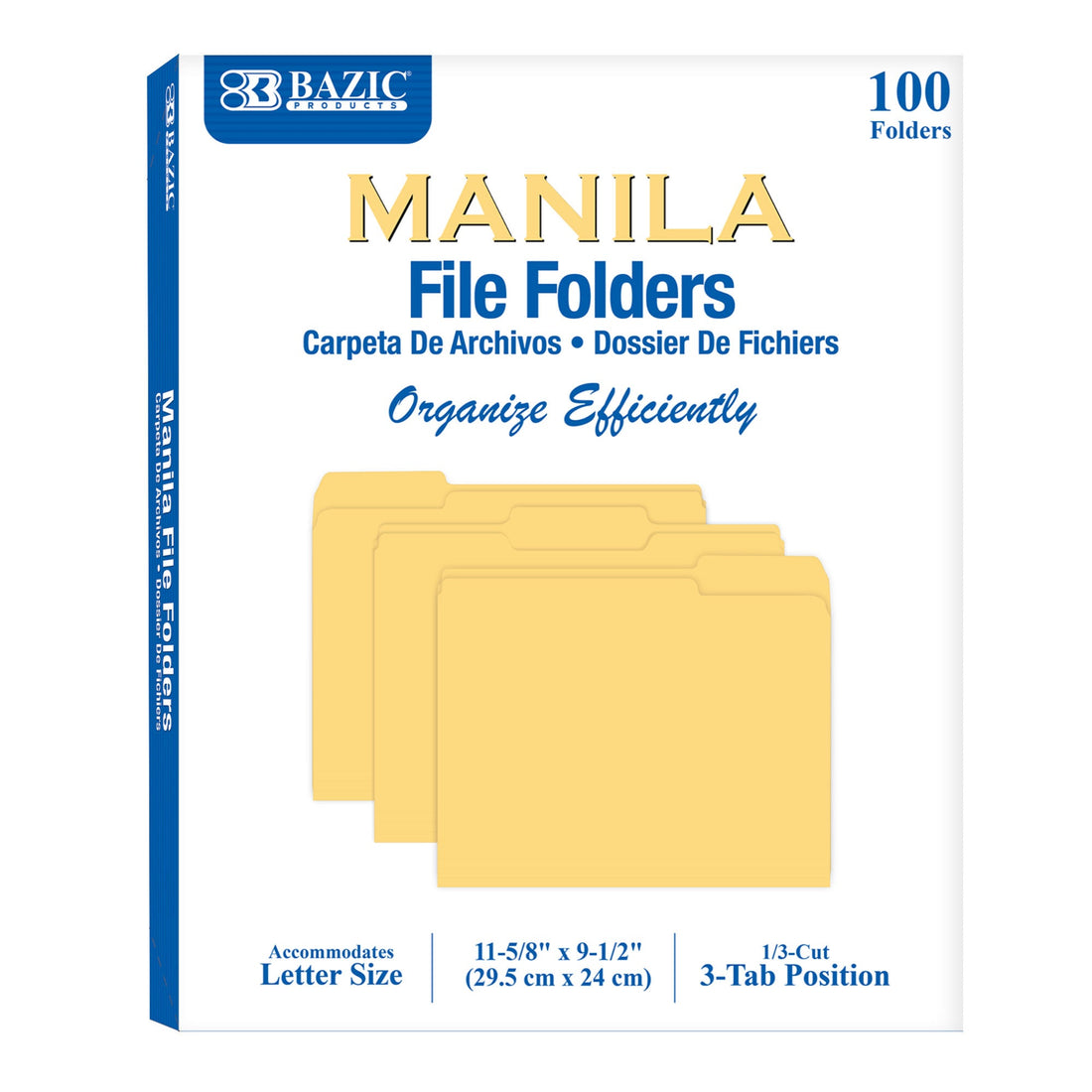 Manila File Folders, 100 Box