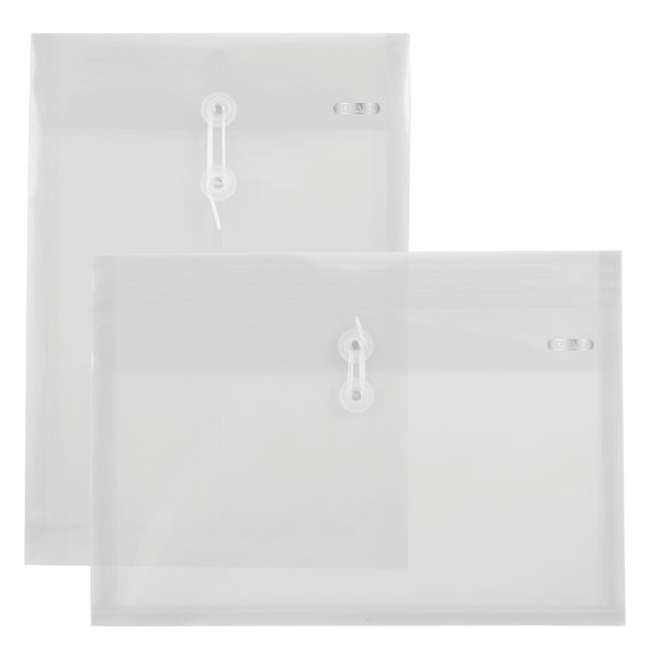 Clear Top / Side Loading A4/Letter Size String Envelope (2/Pack)
