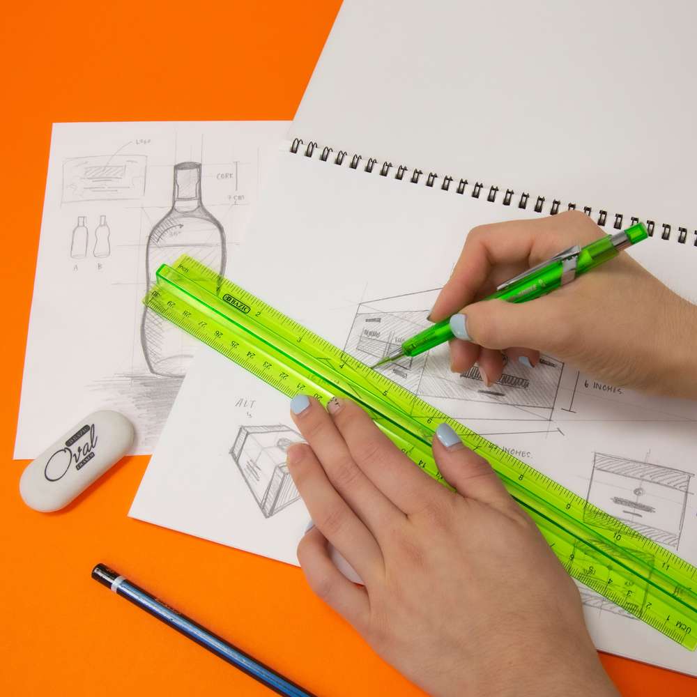 Ruler w/ Handle Grip 12&quot; (30cm)