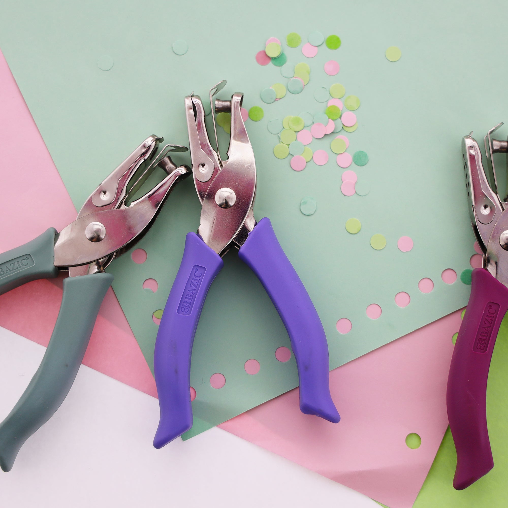 Premium Single Hole Paper Punch w/ Cushion Grip