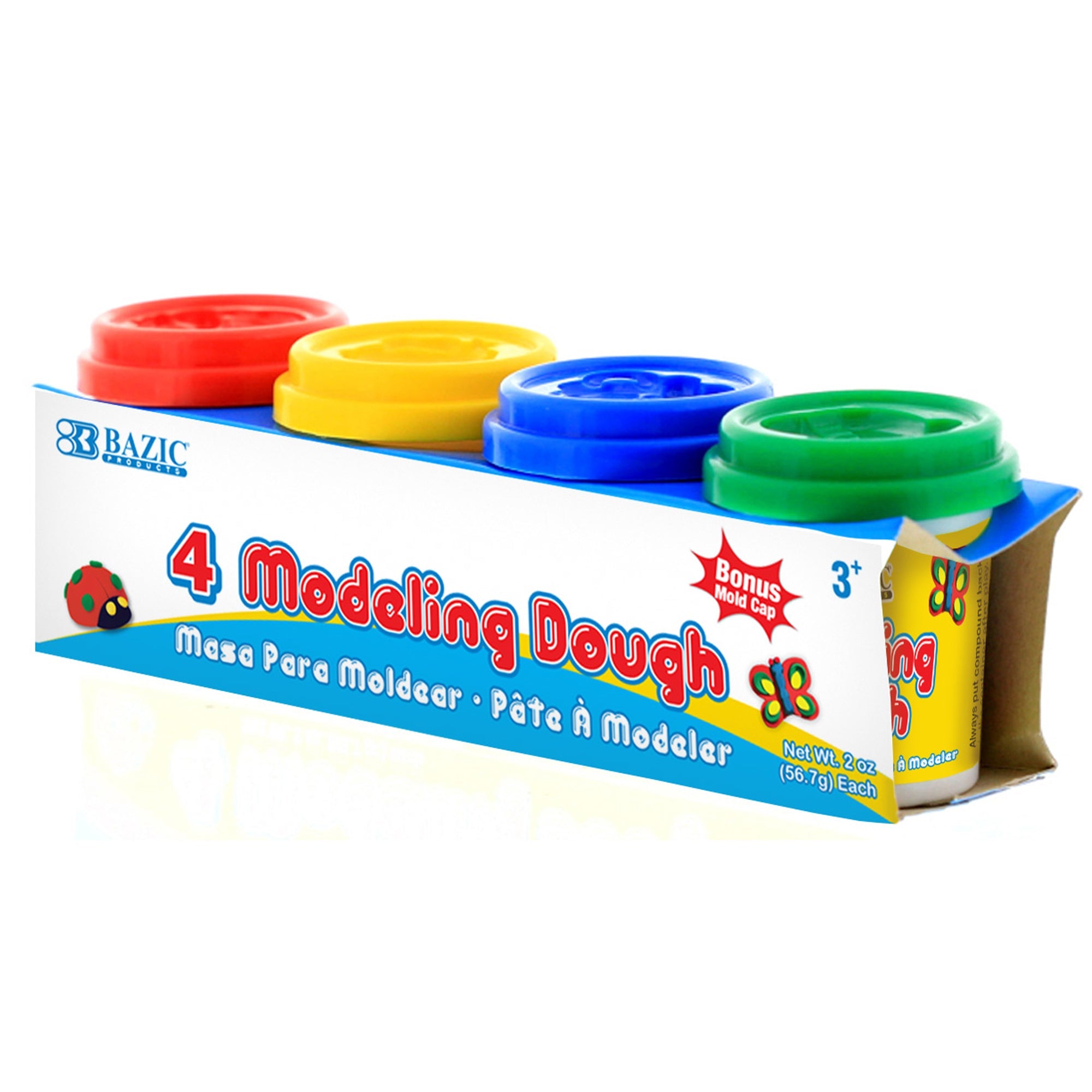 BAZIC 2 Oz. Multi Color Modeling Dough (4/Pack) – BAZIC Products
