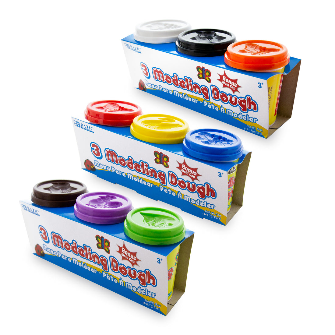 5 Oz. Multi Color Modeling Dough (3/Pack)