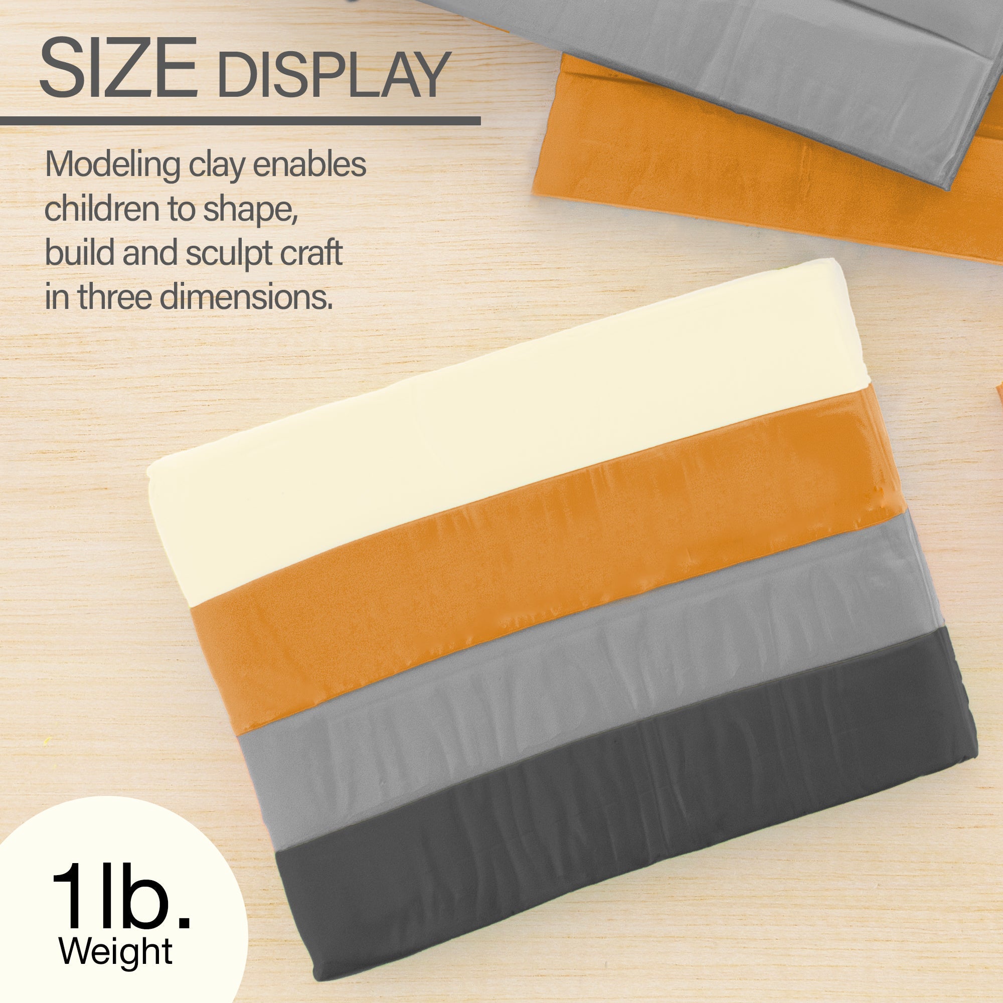 Modeling Clay Sticks 1 lb 4 Natural/Earth Color