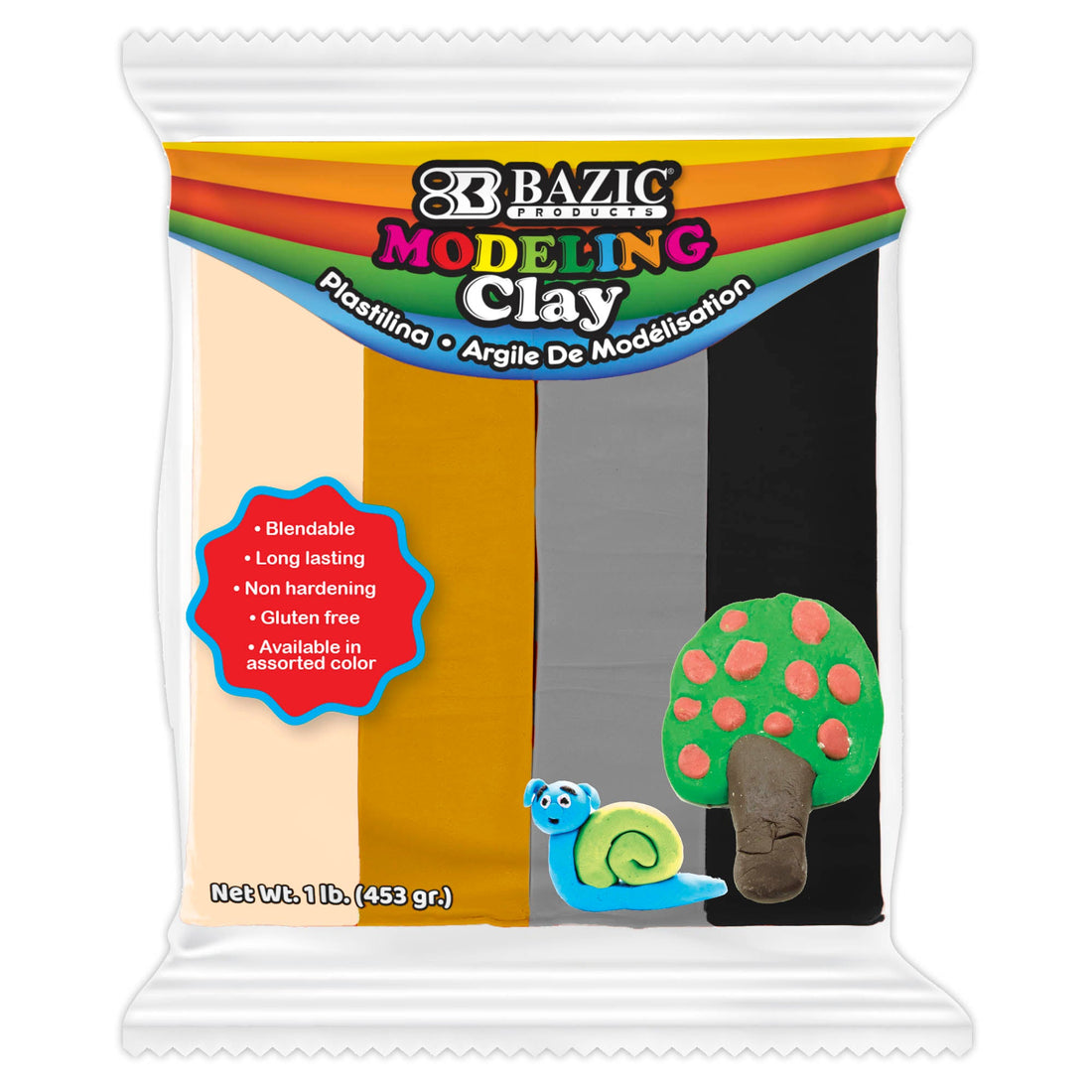 1 lb 4 Natural/ Earth Color Modeling Clay
