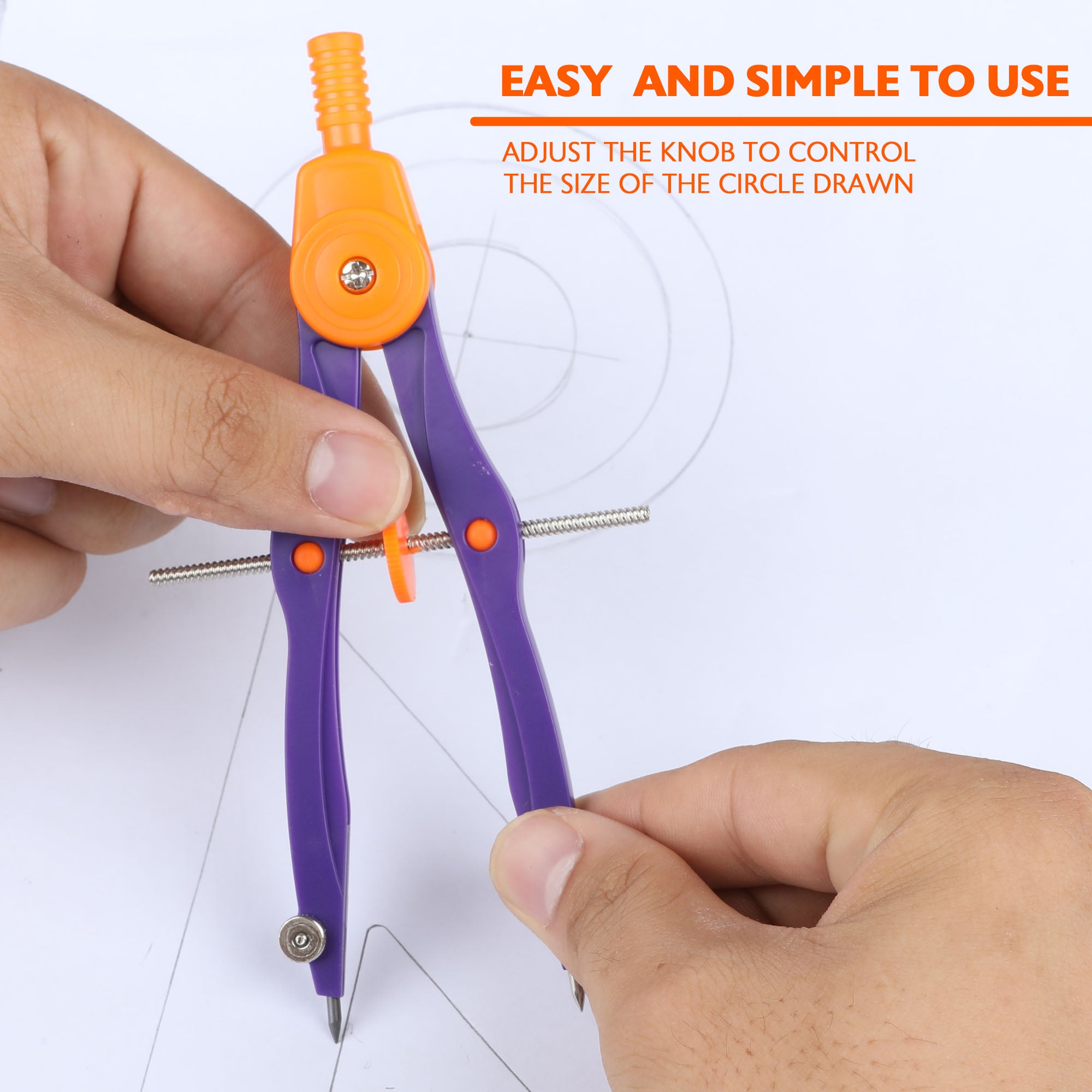Geometry Ruler Combination Sets 4-Piece Center Wheel Compass