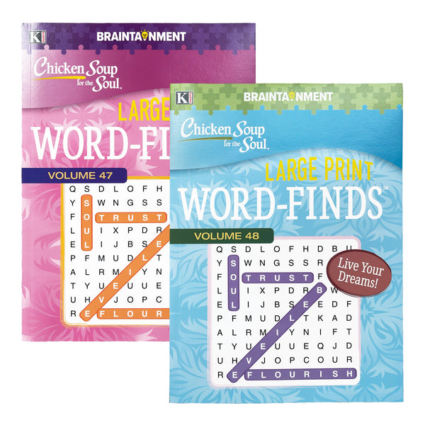 KAPPA Large Print Chicken Soup For The Soul Word Finds Puzzle Book