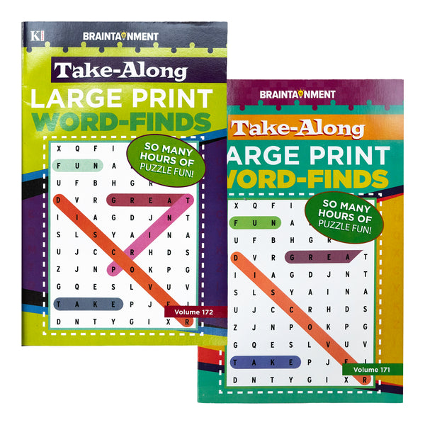 KAPPA Take Along Large Print Word Finds Puzzle Book - Digest Size