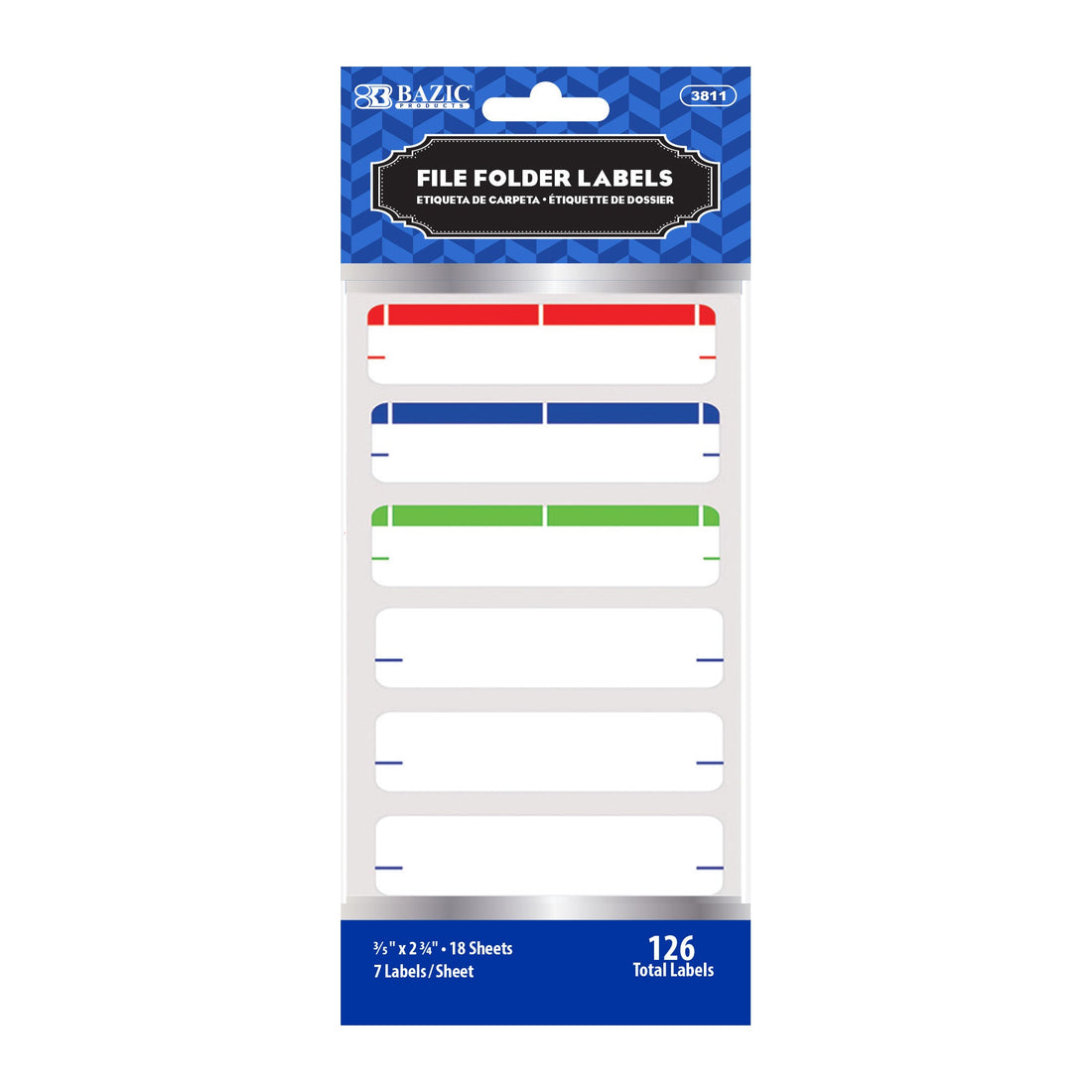 Assorted Color File Folder Label (126/Pack)