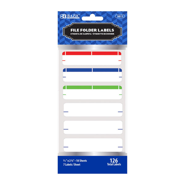 Assorted Color File Folder Label (126/Pack)