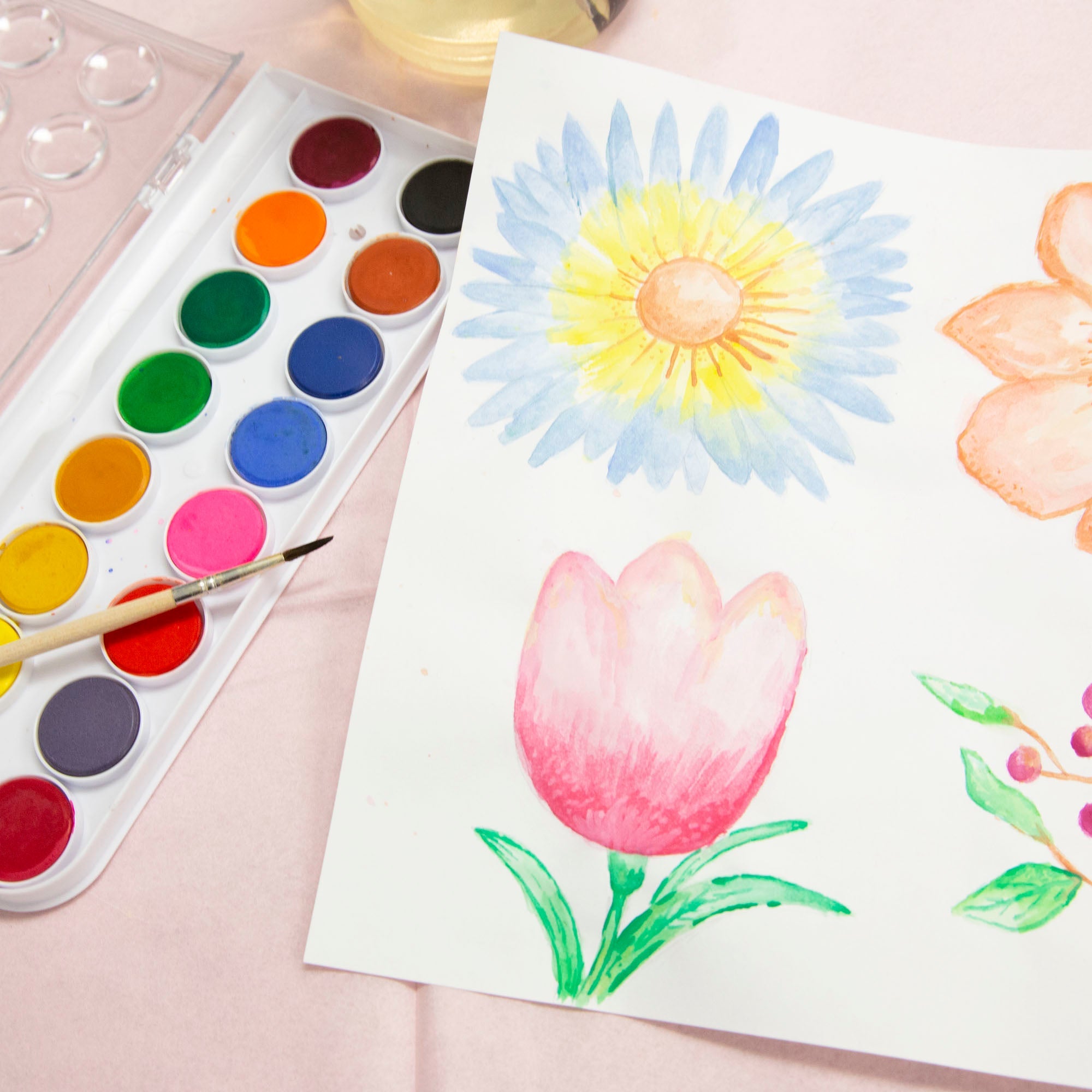 Watercolor w/ Brush 16 Color