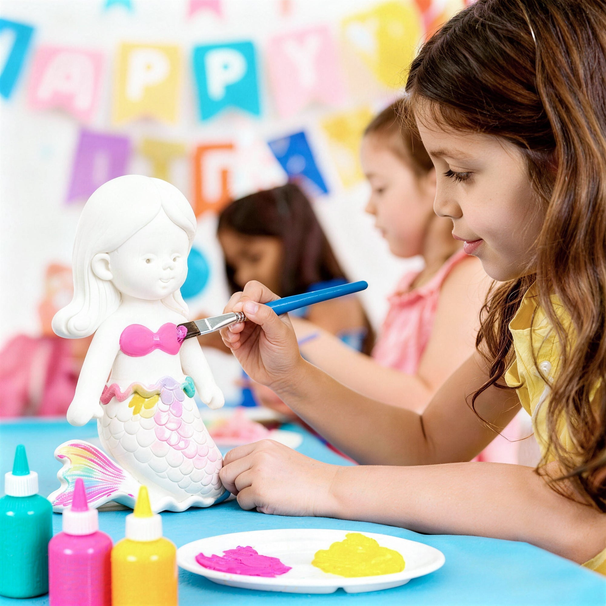 Flat Natural Hair Paint Brush (5/Pack)