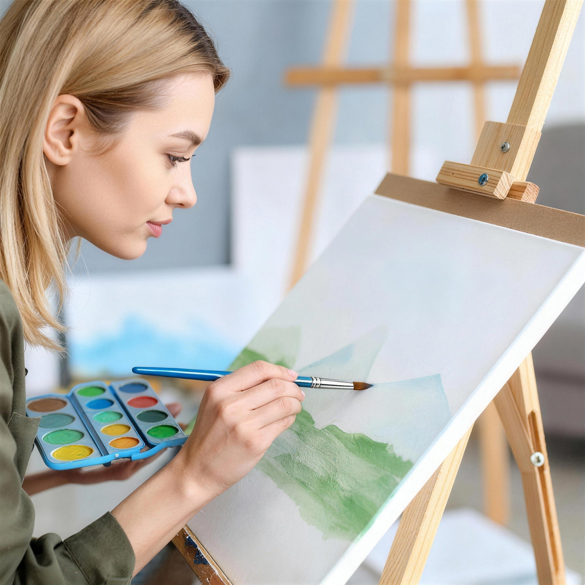 Round Natural Hair Paint Brush (5/Pack)