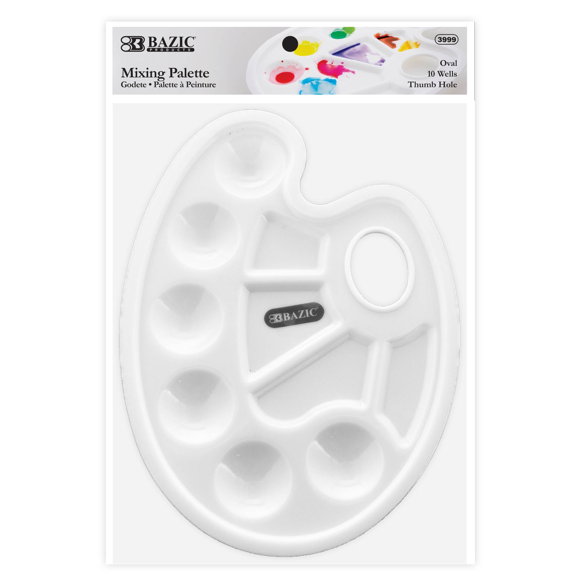 BAZIC Oval 10-Mixing Palette w/ Thumb Hole – BAZIC Products