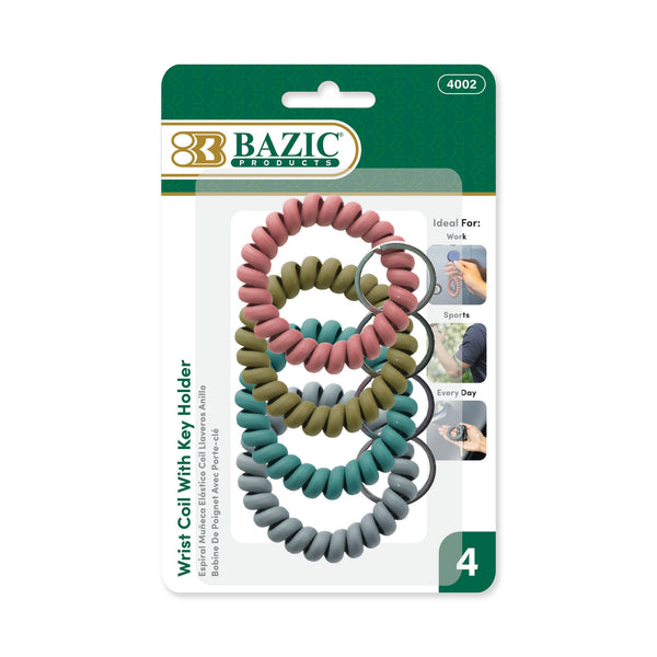 Wrist Coil w/ Key Holder (4/Pack)