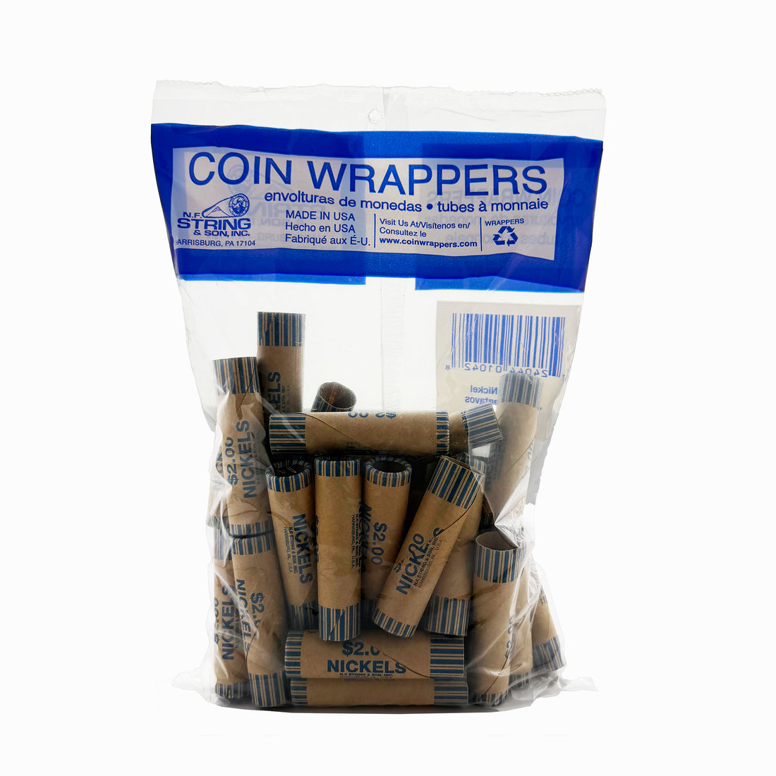 Nickel Coin Wrappers (36/Pack)