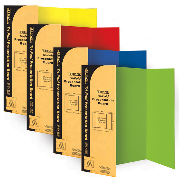36" X 48" Assorted Color Tri-Fold Corrugated Presentation Board