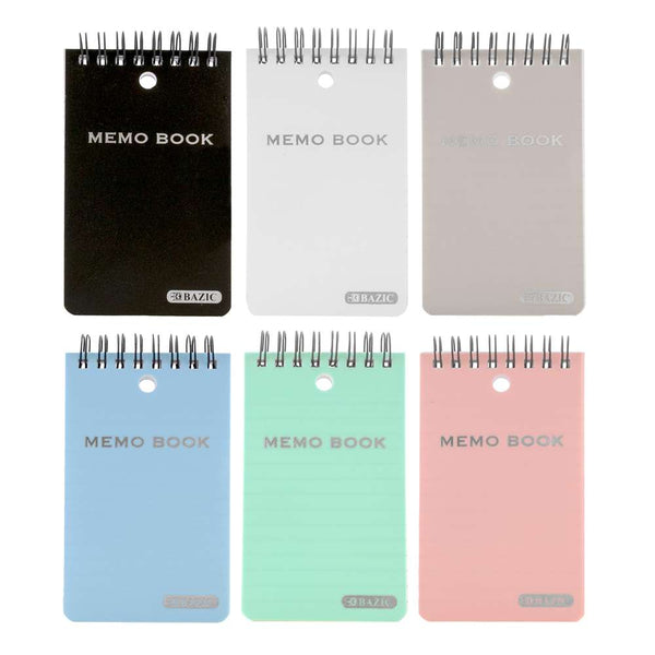 100 Ct. 3" X 5" Top Bound Poly Spiral Memo Books