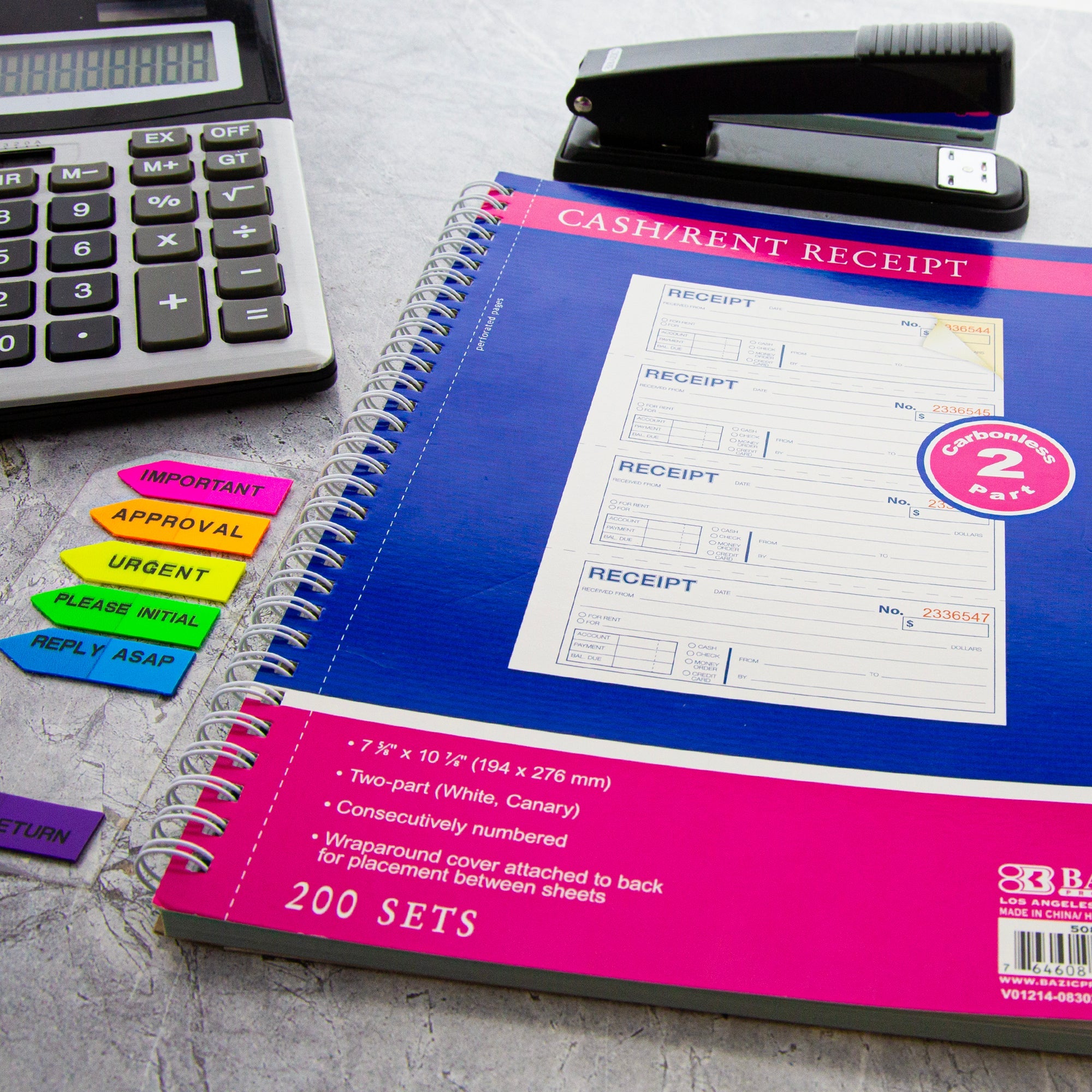 Cash or Rent Receipt Book 2-Part Carbonless (200 Sets)