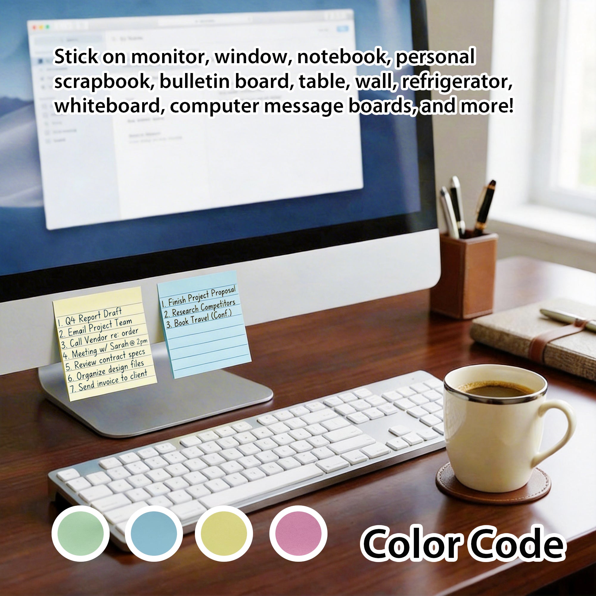40 Ct. 3" X 3" Lined Sticky Notes (3/Pack)