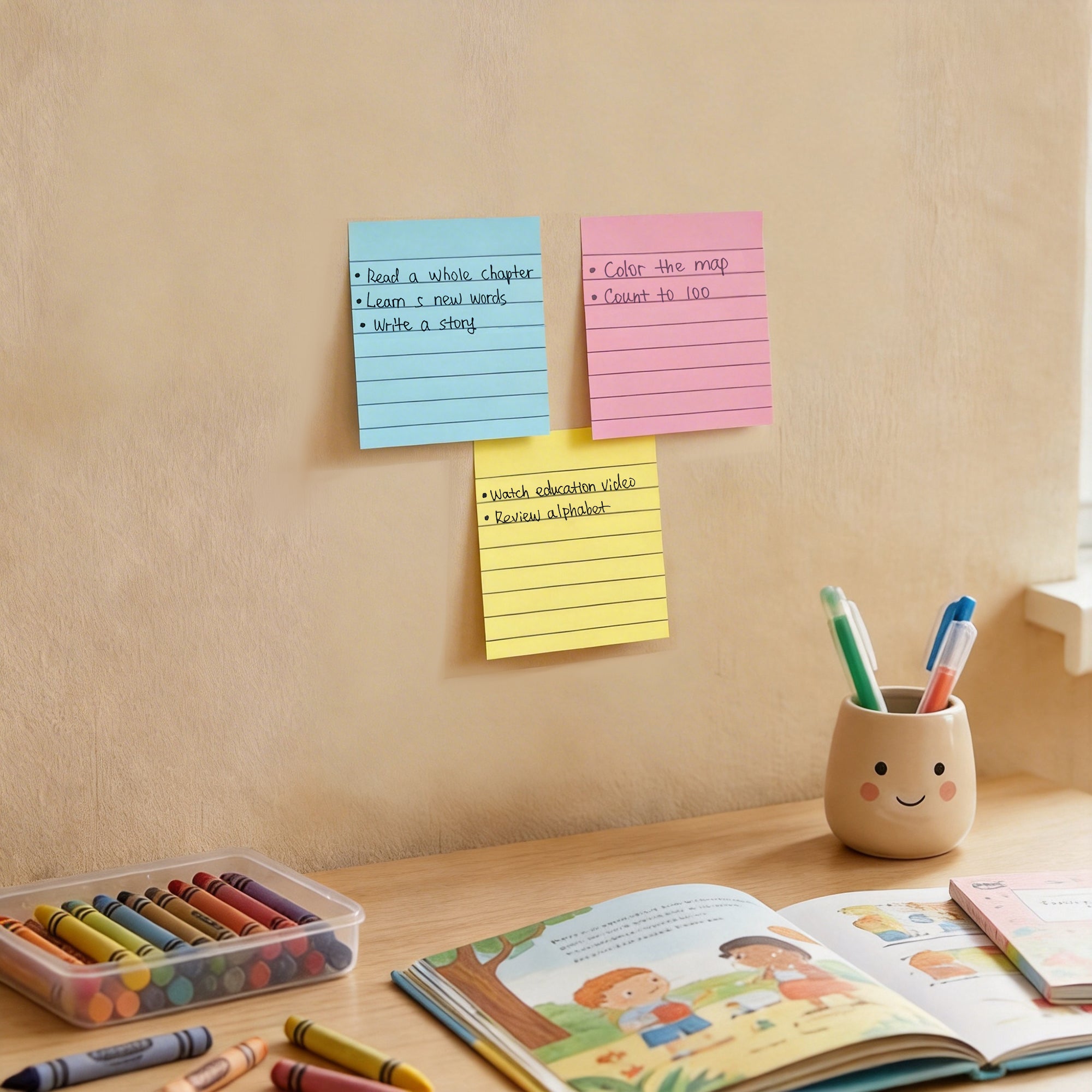 40 Ct. 3" X 3" Lined Sticky Notes (3/Pack)