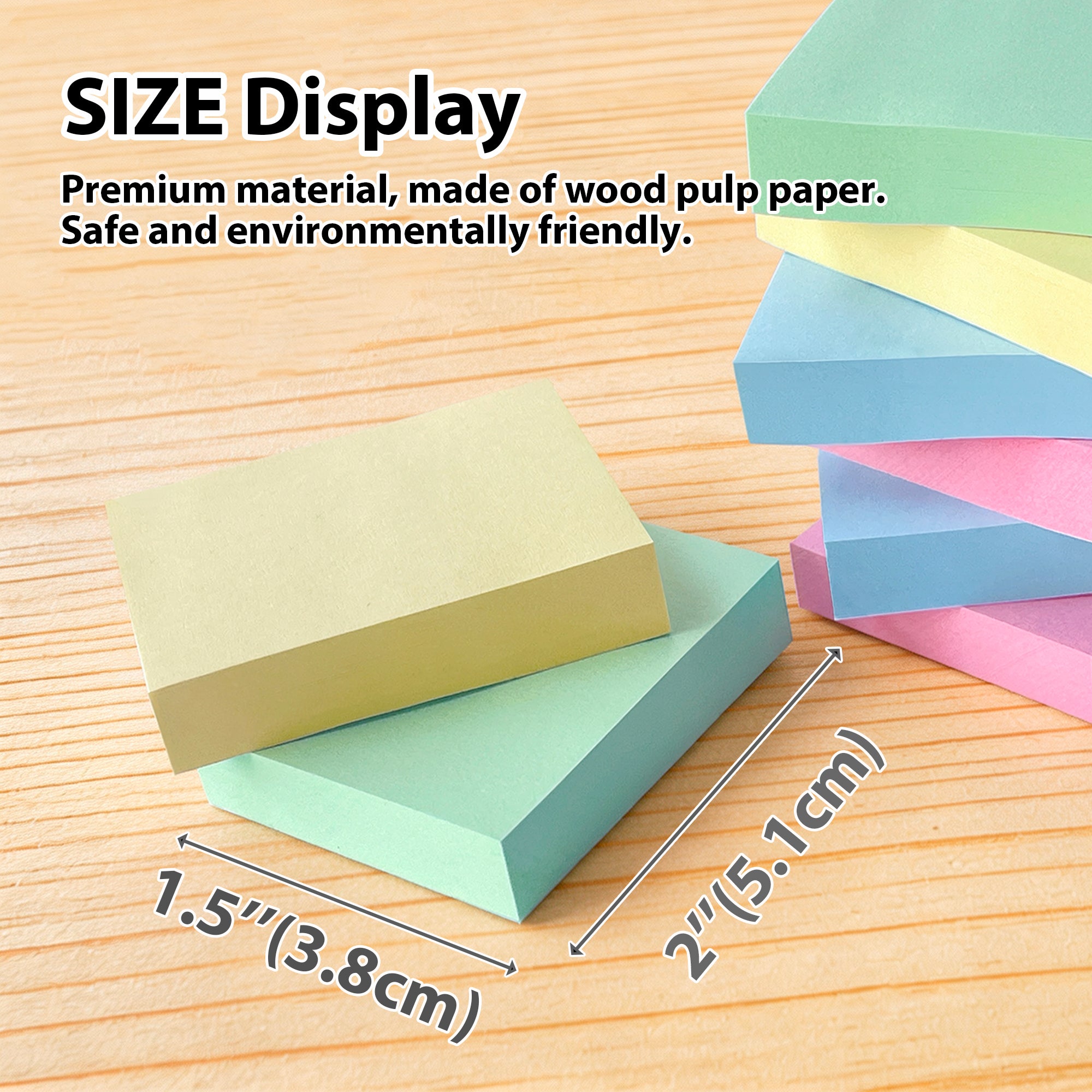 100 Ct. 1.5" X 2" Sticky Notes (4/Pack)