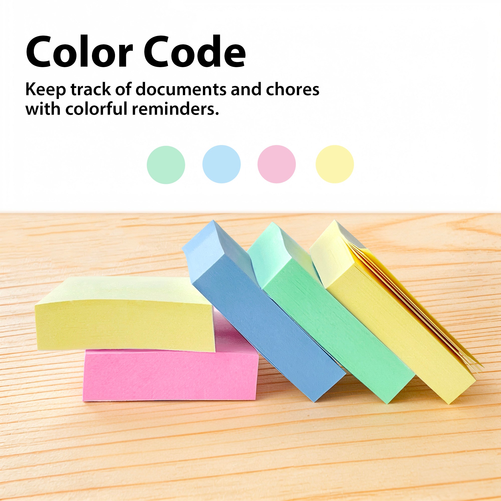 100 Ct. 1.5" X 2" Sticky Notes (4/Pack)