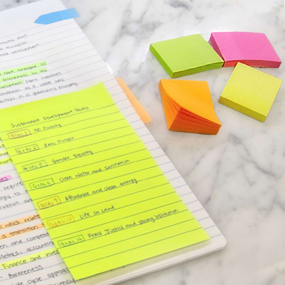 Sticky Notes 1.5&quot; X 2&quot; 70 Ct. (4/Pack) Neon