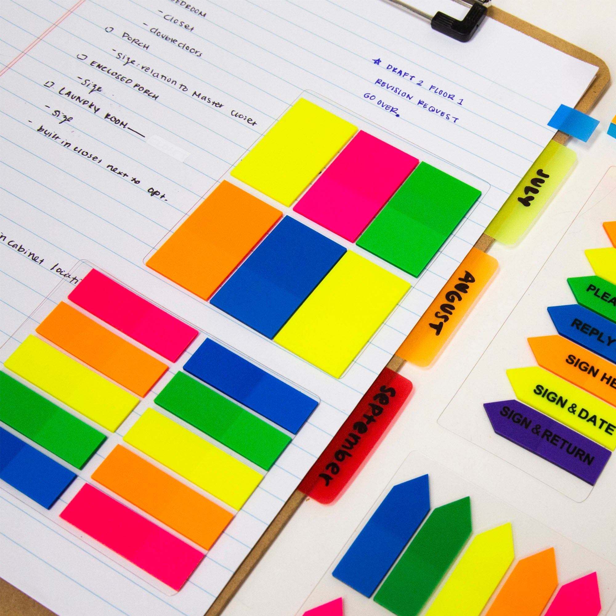 Flags Neon Color 1&quot; X 1.7&quot; 25 Ct. (6/Pack)
