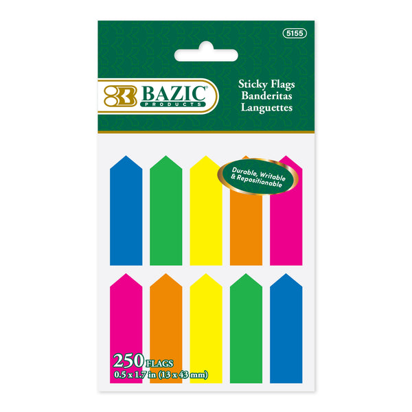 25 Ct. 0.5" X 1.7" Neon Color Arrow Flags (10/Pack)